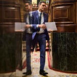 El presidente del gobierno, Pedro Sánchez, durante la sesión de control al gobierno en el Congreso de los Diputados.