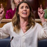 La ministra de Igualdad, Irene Montero, durante la sesión de control al gobierno en el Congreso de los Diputados.