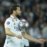 Nacho, en un momento del partido contra el Liverpool