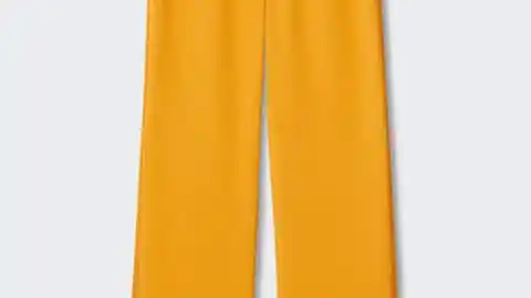 Pantalón traje bordado amarillo