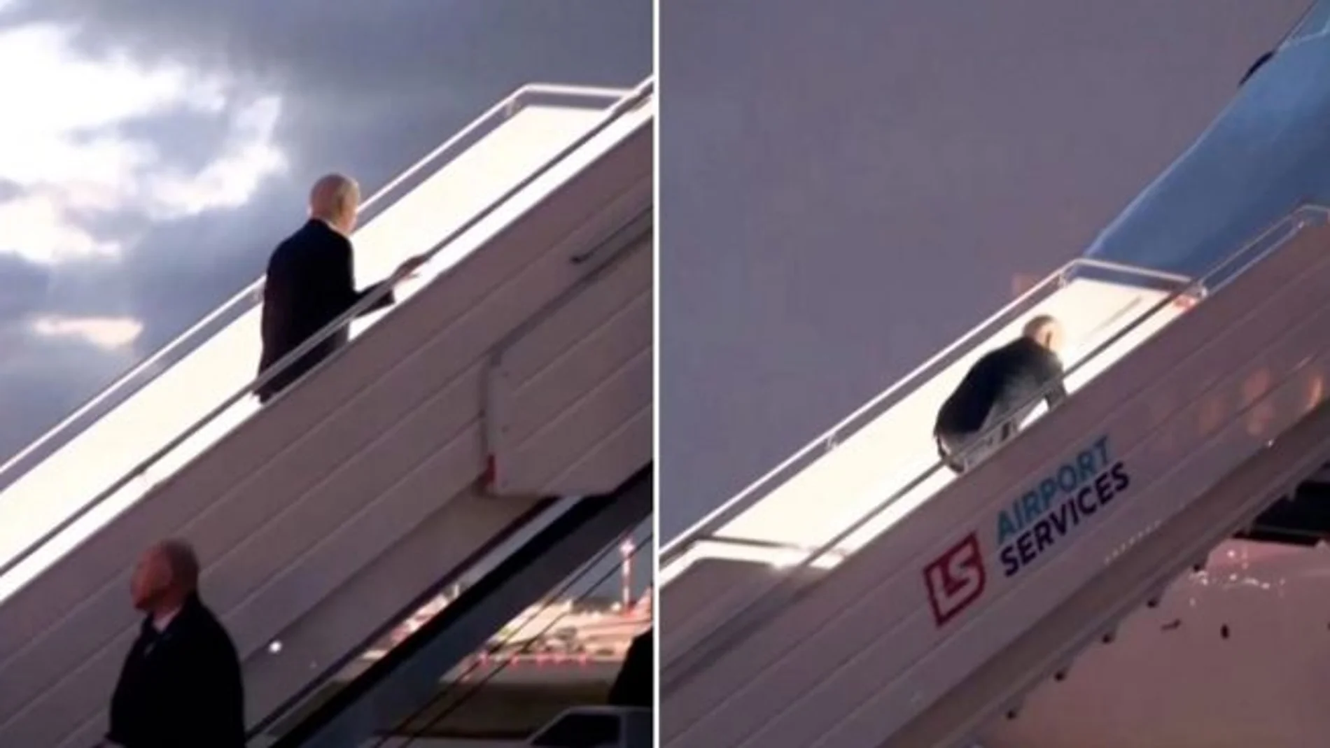 La caída de Biden se produjo cuando el presidente de EE UU debía regresar a Washington después de una visita de tres días a Kyiv