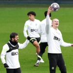 Bernardo Silva, en el último entrenamiento con Haaland