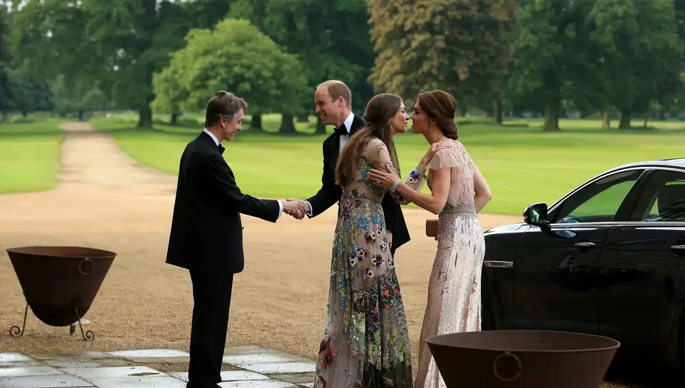 Britain's Prince William and Kate Middleton , Duchess of Cambridge with Rose Hanbury and husband David Cholmondeley attending a gala in support of East Anglia's Children'sHospices'