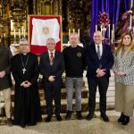 Enrique Reche, Jesús Julio Carnero, Conrado Íscar, Luis Argüello, Raquel Alonso y Tomás Ángel Santos Cano presentan el Paño de la Verónica 2023