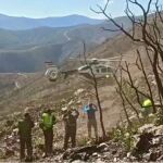 El helicóptero de la Guardia Civil que rescató al agente forestal