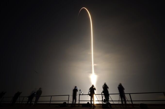 A SpaceX Falcon 9 rocket lifts off in this time exposure photograph from Launch Pad 39-A, Thursday, March 2, 2023, at the Kennedy Space Center in Cape Canaveral, Fla. Four astronauts are beginning a mission to the International Space Station. A SpaceX Falcon 9 rocket lifts off in this time exposure photograph from Launch Pad 39-A, Thursday, March 2, 2023, at the Kennedy Space Center in Cape Canaveral, Fla. Four astronauts are beginning a mission to the International Space Station.