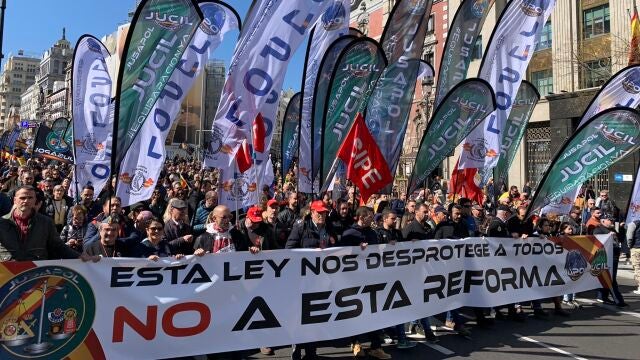 Manifestación contra la polémica reforma de la "Ley Mordaza" en Madrid