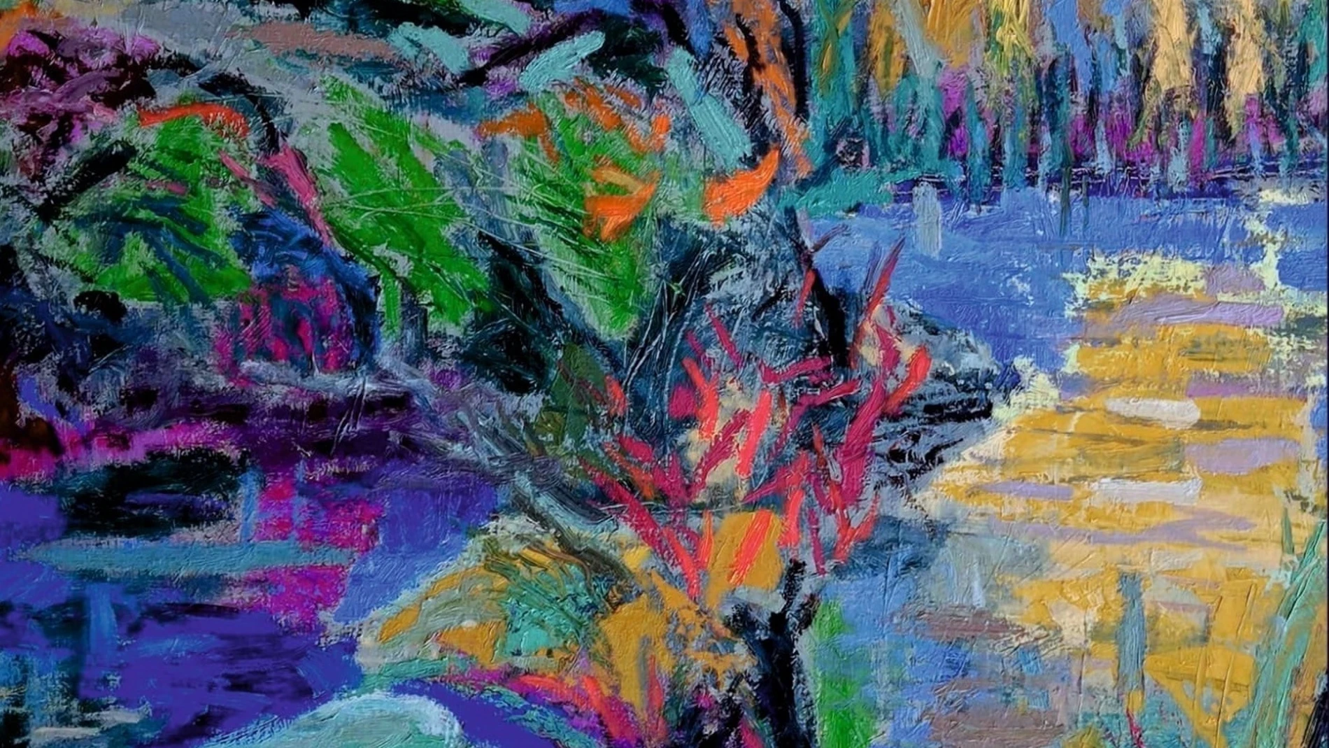 Una de las obras de la exposición "Espacios de color"