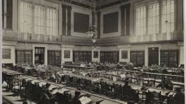 Sala de lectura de la Biblioteca Nacional en Madrid