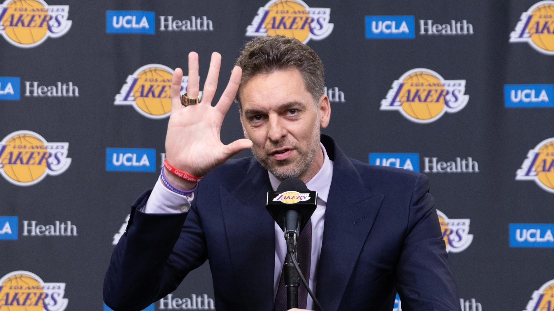 Pau, en la conferencia de prensa previa al Lakers-Grizzlies
