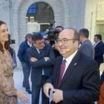 Carlos González y Miquel Iceta hoy en Alicante.
