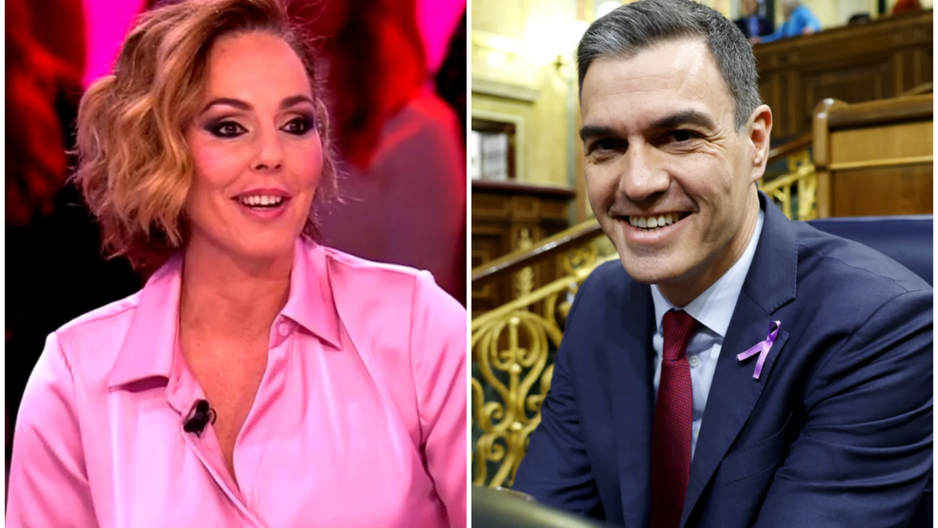 Rocío Carrasco y Pedro Sánchez