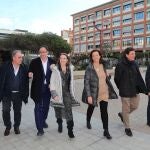 Cuca Gamarra pasea por Palencia junto a Polanco, Armisén o Carriedo, entre otros