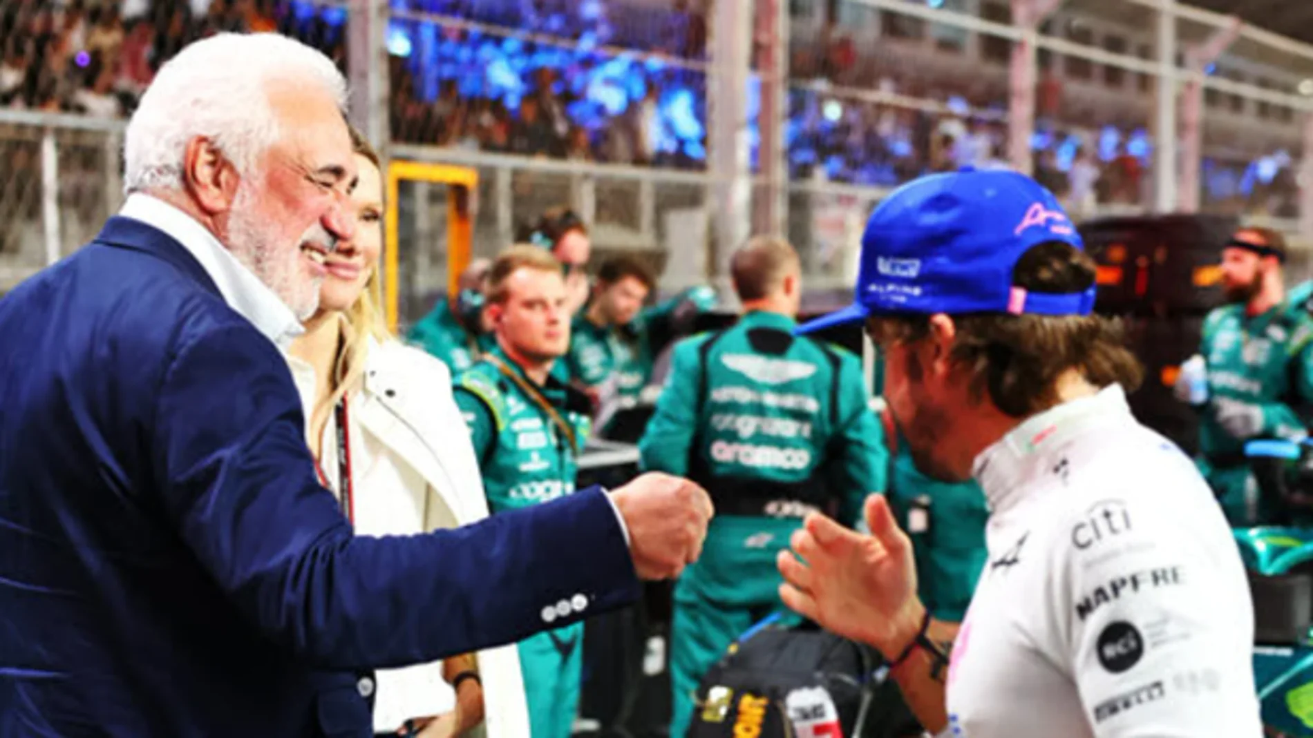 Lawrence Stroll y Fernando Alonso