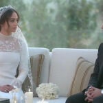 La princesa Iman, hija de Abdalá y Rania de Jordania, en la celebración de su boda