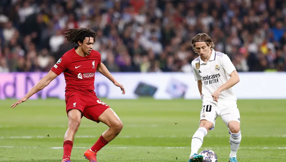 Luka Modric en el Real Madrid- Liverpool, en vivo