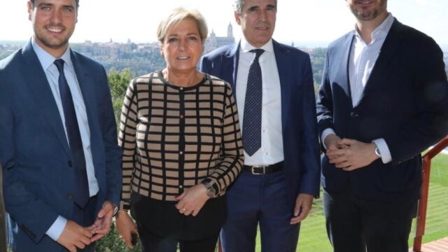 Los senadores del Partido Popular (PP) de Segovia, Javier Maroto, Paloma Sanz, Juan José Sanz Vitorio y Pablo Pérez