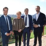 Los senadores del Partido Popular (PP) de Segovia, Javier Maroto, Paloma Sanz, Juan José Sanz Vitorio y Pablo Pérez