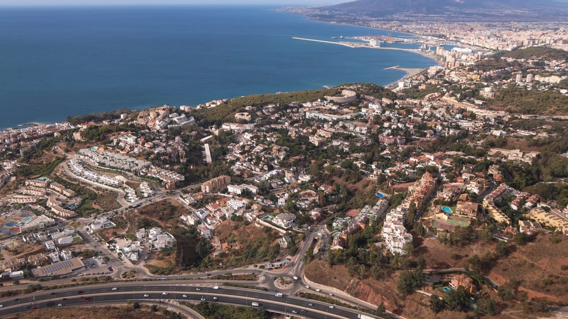 Vista aérea de Málaga