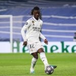 Camavinga, durante el partido ante el Liverpool