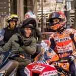 Marc Márquez y Almeida, en sus motos por Madrid