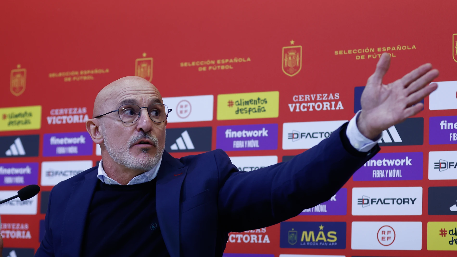 Luis de la Fuente, head coach of Spain, attends during his press conference celebrated at Ciudad del Futbol on March 17, 2023, in Las Rozas, Madrid, Spain. Oscar J. Barroso / Afp7 17/03/2023 ONLY FOR USE IN SPAIN