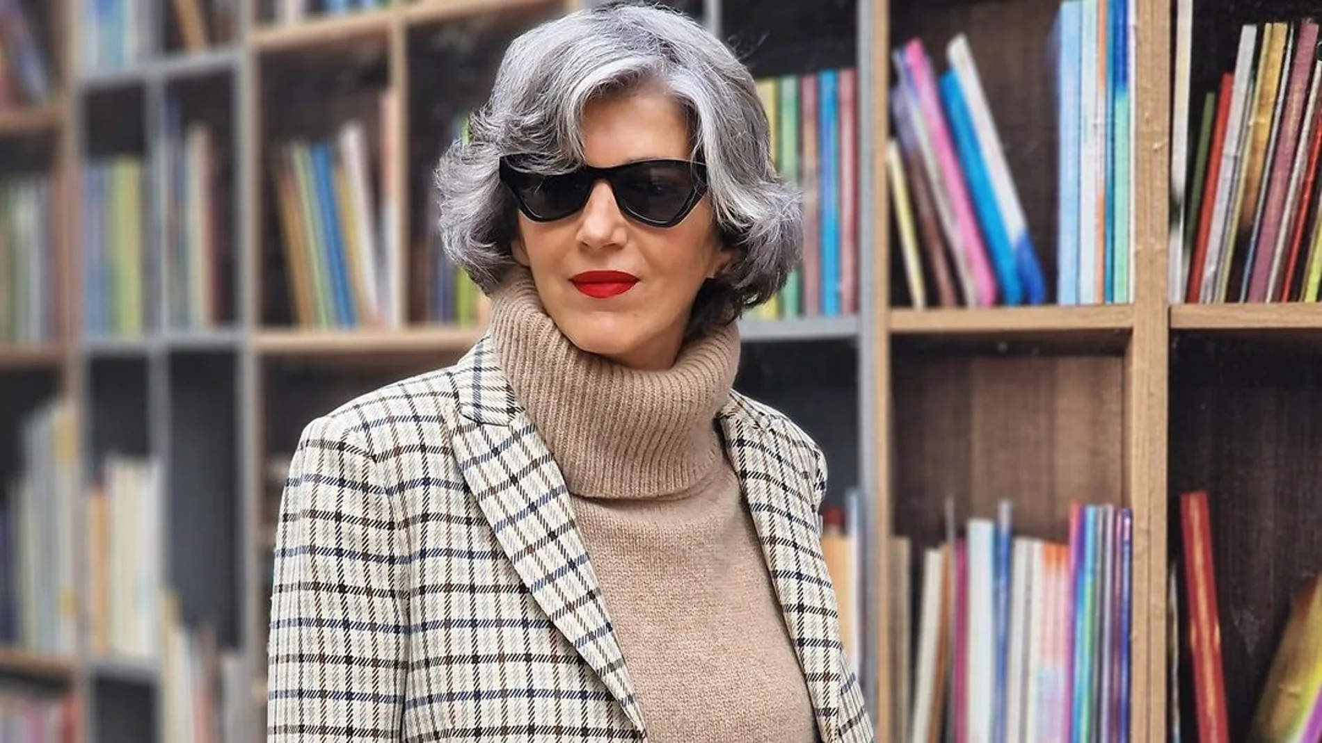Carmen Gimeno con falda de lentejuelas de Zara.