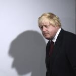 Boris Johnson arrives for a press conference at Vote Leave headquarters in London.