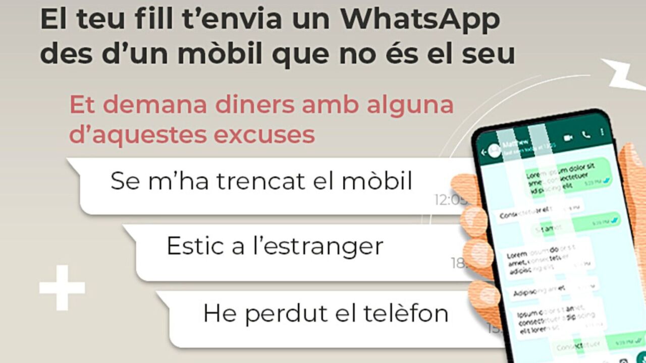 Los Mossos alertan de que vuelve la estafa del Whatsapp del "Mamá, se ...