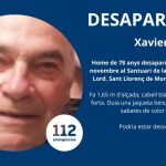 Aviso de los Mossos de la desaparición del religioso 