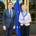 Feijóo y Von der Layen, ayer en Bruselas