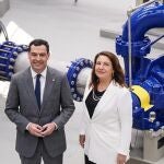 Moreno y Crespo inauguran la estación de bombeo de Osuna