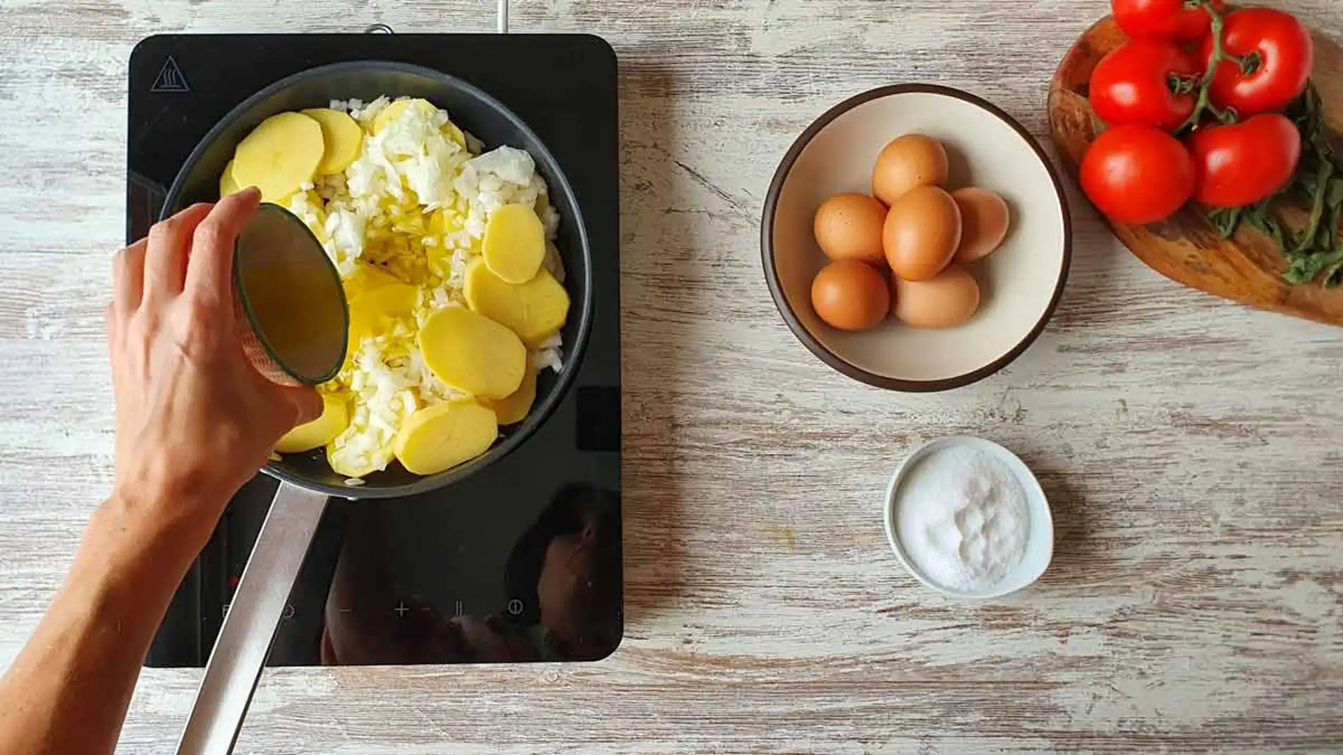 Tortilla de patatas paso 3