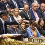 El "premier" Rishi Sunak, durante la sesión de control parlamentario