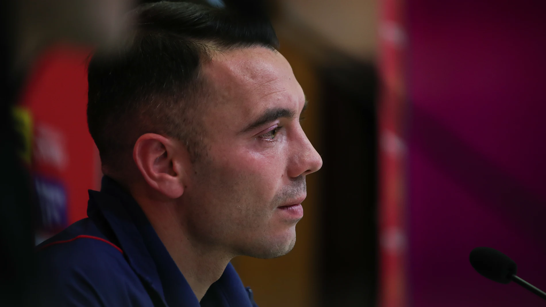 Iago Aspas attends his press conference for Spain Team at Ciudad del Futbol on March 23, 2023, in Las Rozas, Madrid, Spain. Irina R. Hipolito / Afp7 23/03/2023 ONLY FOR USE IN SPAIN