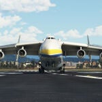 Antonov An-225 "Mriya" sobre tierra, en el videojuego.