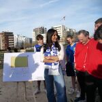 La vicealcaldesa Villacís y el delegado de Desarrollo Urbano, ayer en Valdebebas