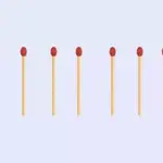 Mueve las cerillas tantas veces como necesites para formar 6 cuadrados