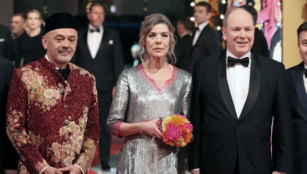 Carolina y Alberto de Mónaco junto a Christian Louboutin