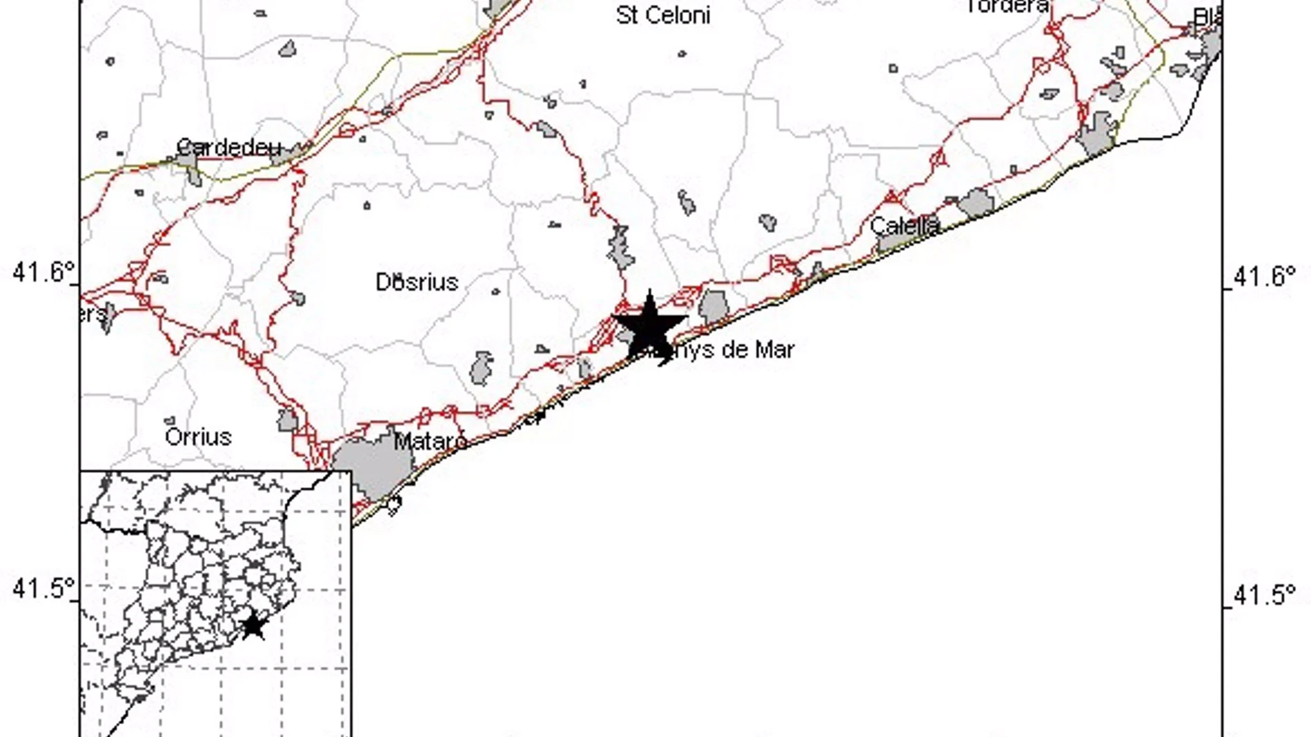 Un terremoto de 2,7 grados sacude la costa del Maresme, a 30 kilómetros de Barcelona