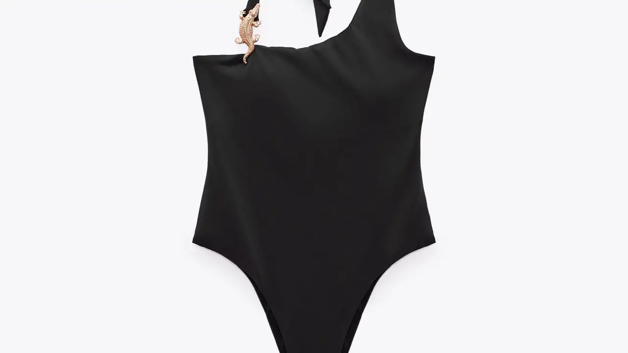 Bañador 'halter' cocodrilo