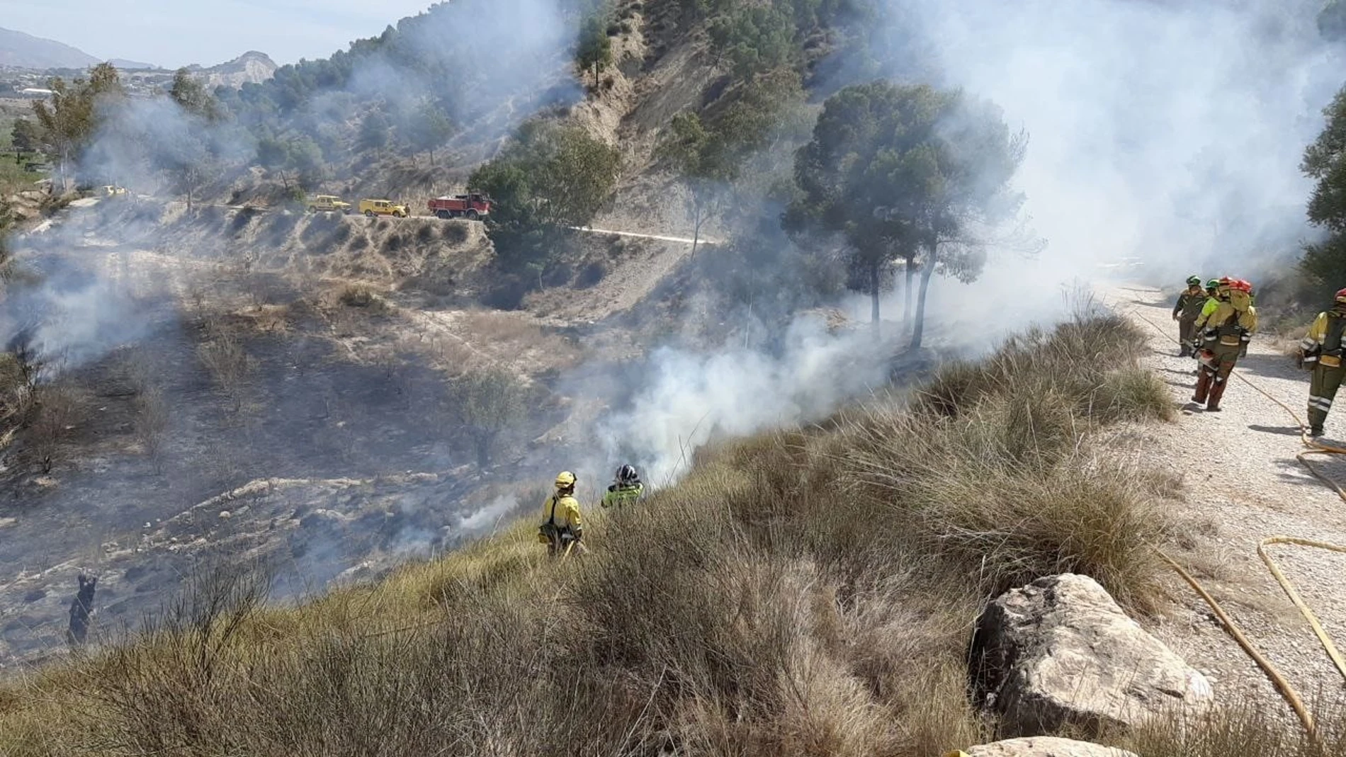 MURCIA.-Incendios.- Estabilizado el incendio declarado junto al monte La Atalaya de Cieza (Murcia)