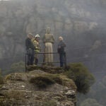 Imagen de archivo de un incendio forestal en Galicia el año pasado. 