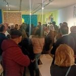 Un grupo de personas visita una exposición en el Museo de la Evolución Humana de Burgos