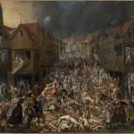 La furia española en Amberes (ca. 1576-1585), óleo sobre tabla anónimo, Museum aan de Stroom, Amberes
