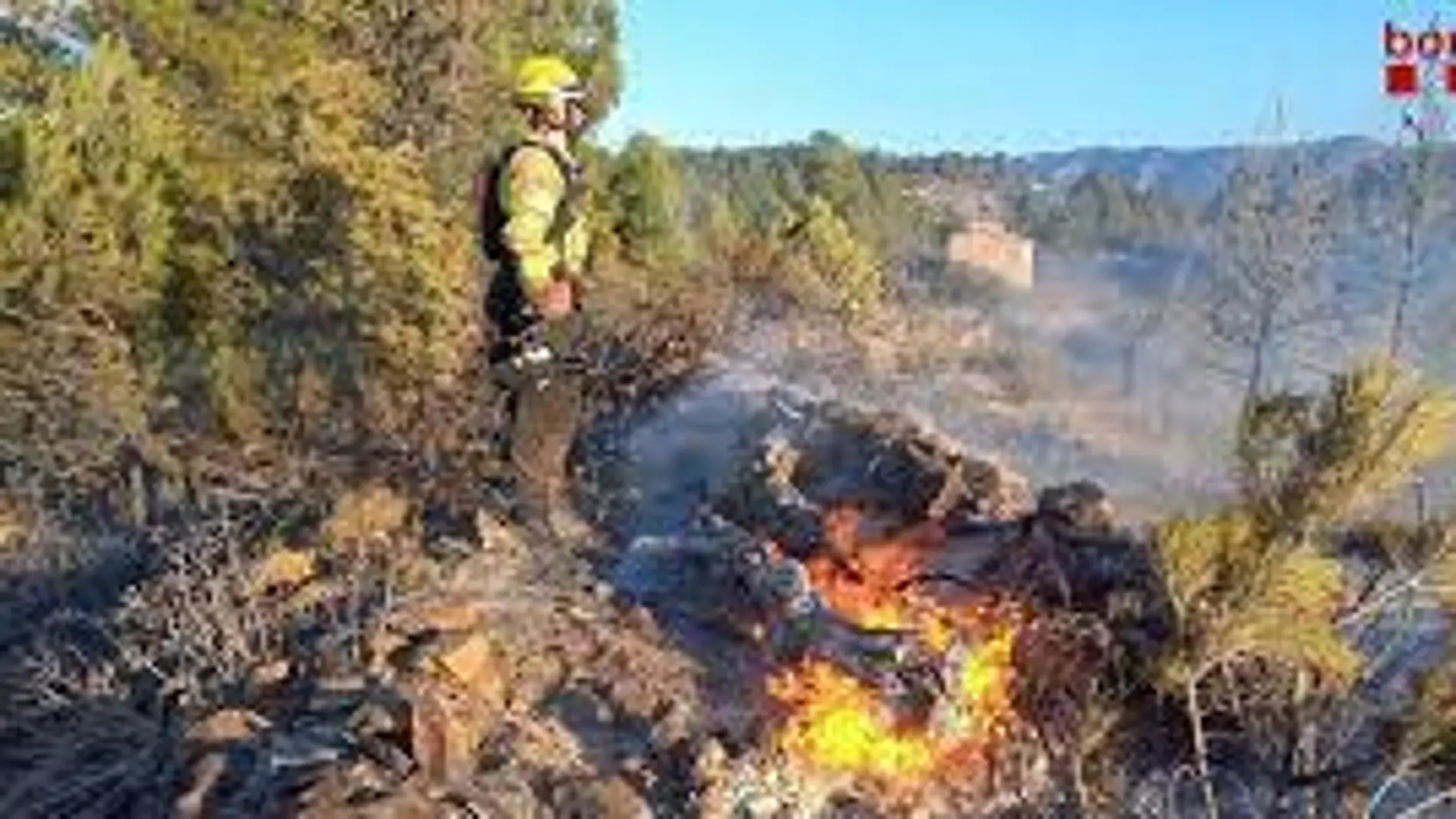 El fuego se ha producido en un lugar de difícil acceso