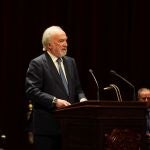 El director de la Real Academia Española, Santiago Muñoz Machado, durante el pregón taurino en el Teatro de la Maestranza