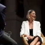 Laura Sánchez en el encuentro con Roca Rey