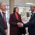 La consejera de Educación, Rocío Lucas, asiste a la presentación del Plan Complementario de Comunicaciones Cuánticas de Castilla y León (Q-Cayle), junto a los rectores de la Universidad de Valladolid, Antonio Largo Cabrerizo, y de la Universidad de León Juan, Francisco García Marín