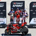 Bagnaia, Rins y Martín, en el podio de la Sprint de Austin